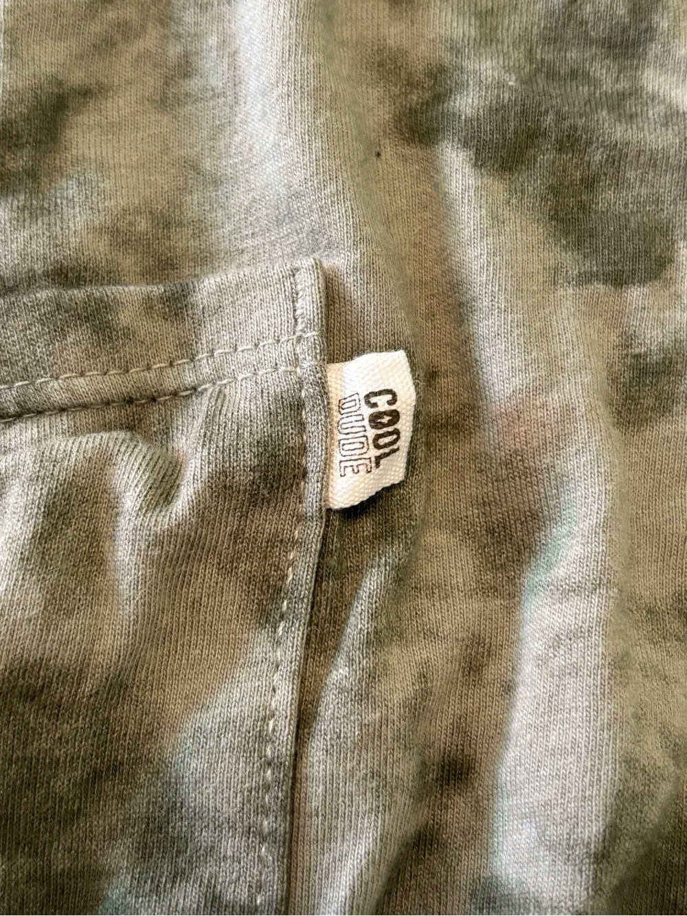 Carter's Olive Green Tie-Dye Baby Romper with Wood Buttons